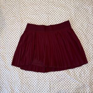 SO Burgundy Tennis Skirt